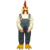 Friendly Chickenw-Overalls Lightweight Mascot Costume