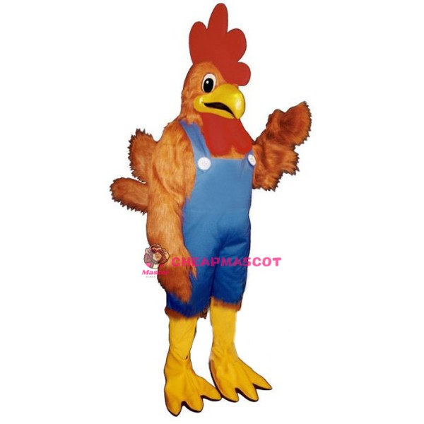 Rhode IslandRed w-Overalls Lightweight Mascot Costume