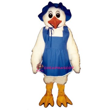 White Chickenw-Hat &Apron Lightweight Mascot Costume