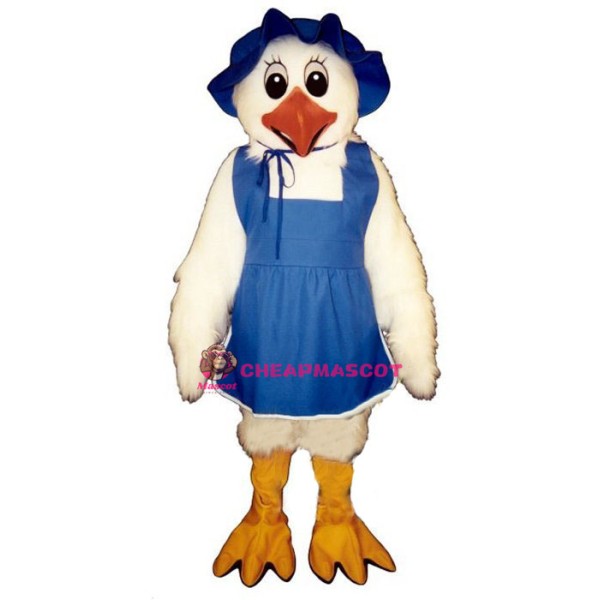 White Chickenw-Hat &Apron Lightweight Mascot Costume