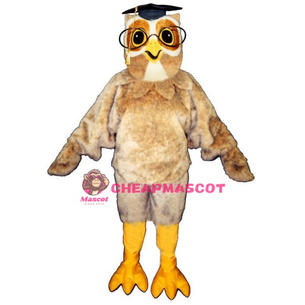 Professor Owl w Hat & Glasses Lightweight Mascot Costume