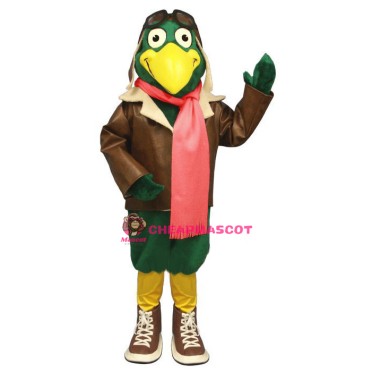Green Baron w Pilot Outfit Lightweight Mascot Costume