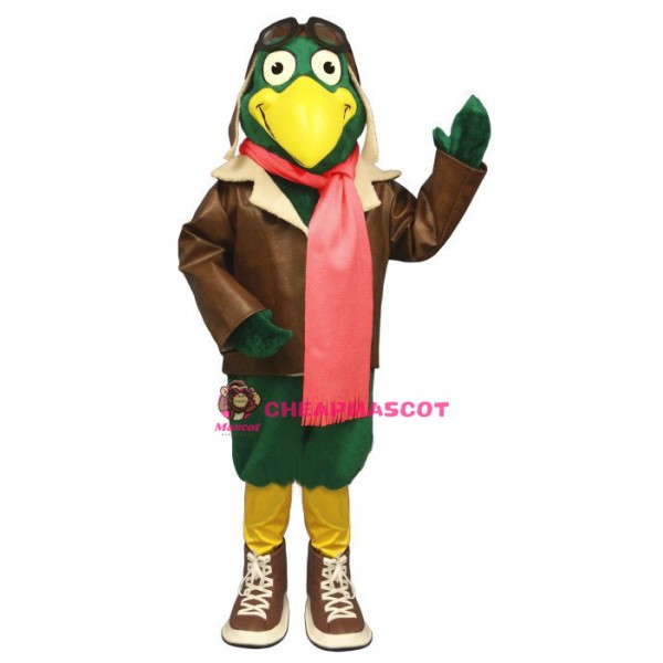 Green Baron w Pilot Outfit Lightweight Mascot Costume
