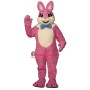 Raleigh Rabbit w-Bow & Fur Collar Lightweight Mascot Costume
