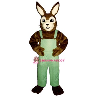 J.R. Rabbit w-overalls Lightweight Mascot Costume