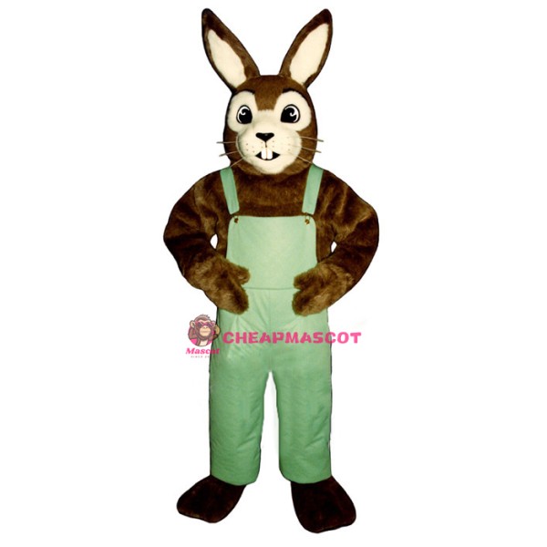 J.R. Rabbit w-overalls Lightweight Mascot Costume