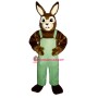 J.R. Rabbit w-overalls Lightweight Mascot Costume