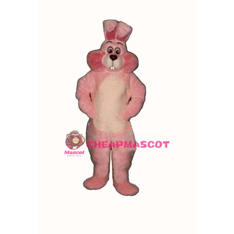 Pink Marsh- mallow Bunny Lightweight Mascot Costume