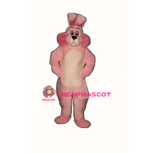 Pink Marsh- mallow Bunny Lightweight Mascot Costume