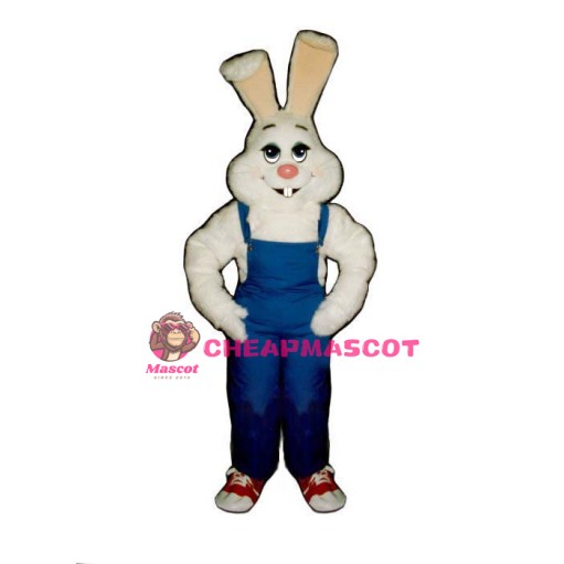 Farmer Rabbit w-Bib Overalls Lightweight Mascot Costume