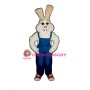 Farmer Rabbit w-Bib Overalls Lightweight Mascot Costume