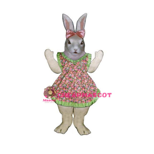 Jill Rabbit w-Apron & Bow Lightweight Mascot Costume