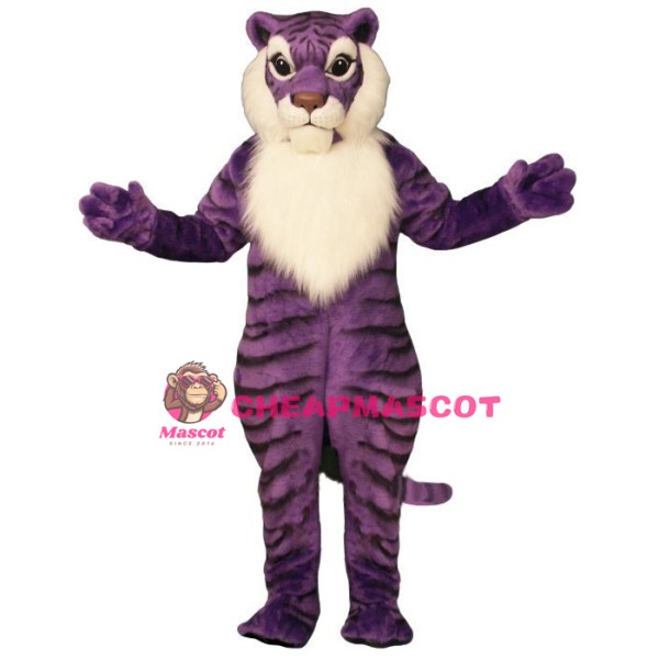 Purple Tiger Lightweight Mascot Costume