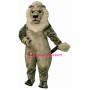 Old Grey Lion Lightweight Mascot Costume