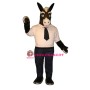 White Collar Donkey Lightweight Mascot Costume