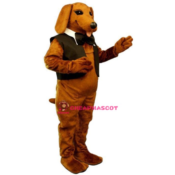 Dachshund w-Vest & Tie Lightweight Mascot Costume