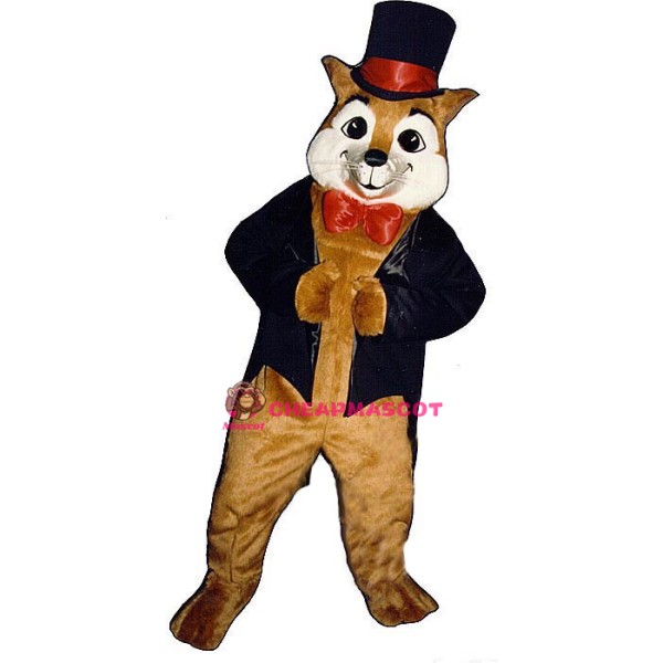 Sly Fox w-top hat Lightweight Mascot Costume