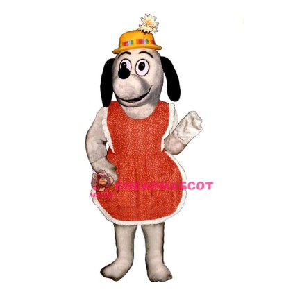 Gertie Greyhound w-Apron & Hat Lightweight Mascot Costume