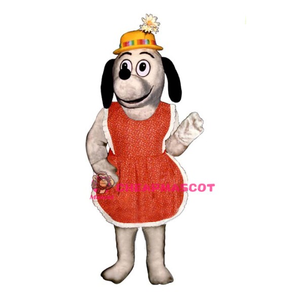 Gertie Greyhound w-Apron & Hat Lightweight Mascot Costume