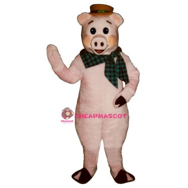 State Fair Pig w- Hat & Scarf Lightweight Mascot Costume