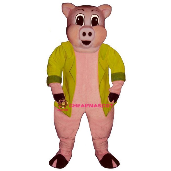 Big Pig w-Jacket Lightweight Mascot Costume