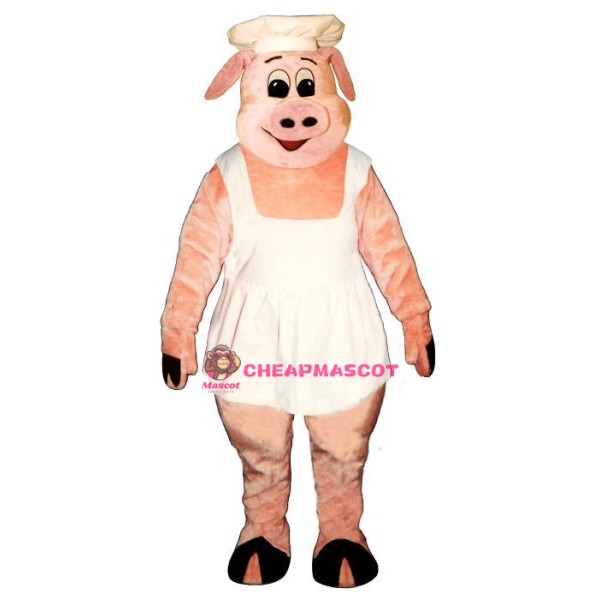 Chef Oink w-Apron & Hat Lightweight Mascot Costume