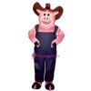 Farmer Hog w-Overalls & Hat Lightweight Mascot Costume