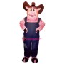 Farmer Hog w-Overalls & Hat Lightweight Mascot Costume