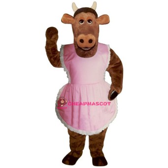 Heifer w-Apron Lightweight Mascot Costume