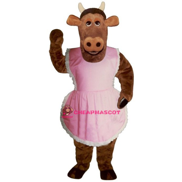Heifer w-Apron Lightweight Mascot Costume