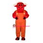 Angry Bull with Overalls Lightweight Mascot Costume