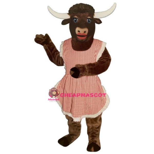 Lady Longhorn w-Apron Lightweight Mascot Costume