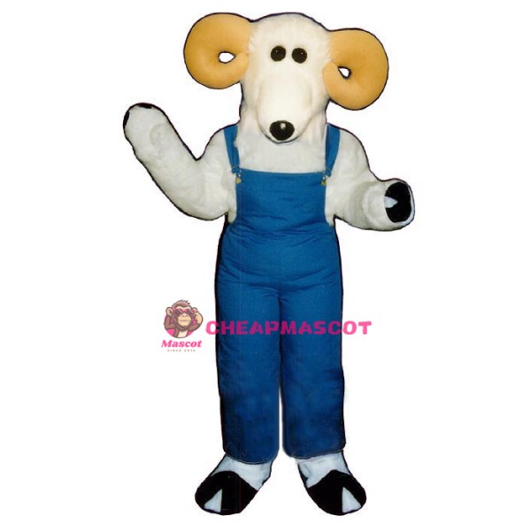 Ronnie Ram w-Overalls Lightweight Mascot Costume