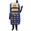 Blue Cell Phone Lightweight Mascot Costume