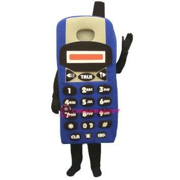 Blue Cell Phone Lightweight Mascot Costume