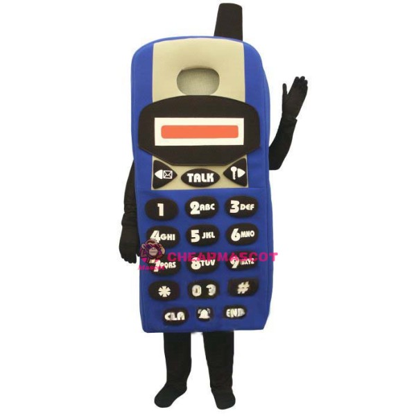 Blue Cell Phone Lightweight Mascot Costume