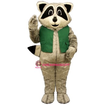 Raccoon w-Vest Lightweight Mascot Costume