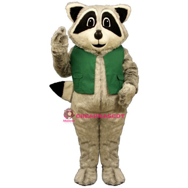 Raccoon w-Vest Lightweight Mascot Costume