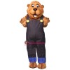 Woody Woodchuck w-Overalls Lightweight Mascot Costume