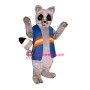Rainow Racoon w-Vest Lightweight Mascot Costume