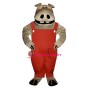 Hippie Hippo w-Overalls Lightweight Mascot Costume