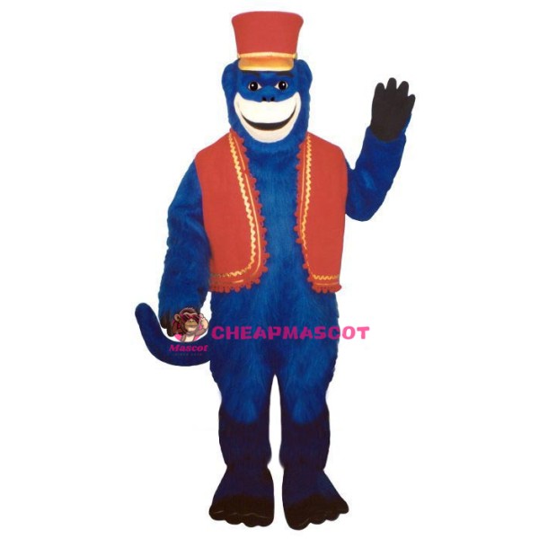 Blue Monkeyw-Vest & Hat Lightweight Mascot Costume