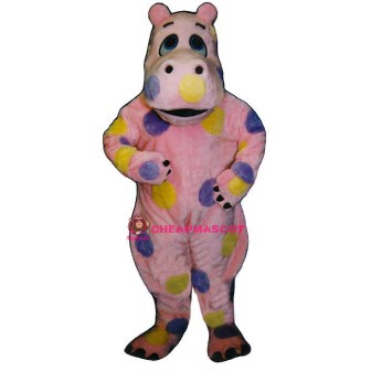 Polka-Dot Hippo Lightweight Mascot Costume
