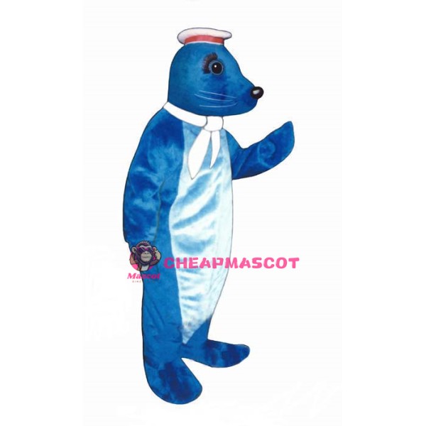 Navy Seal w-Sailor Hat & Scarf Lightweight Mascot Costume