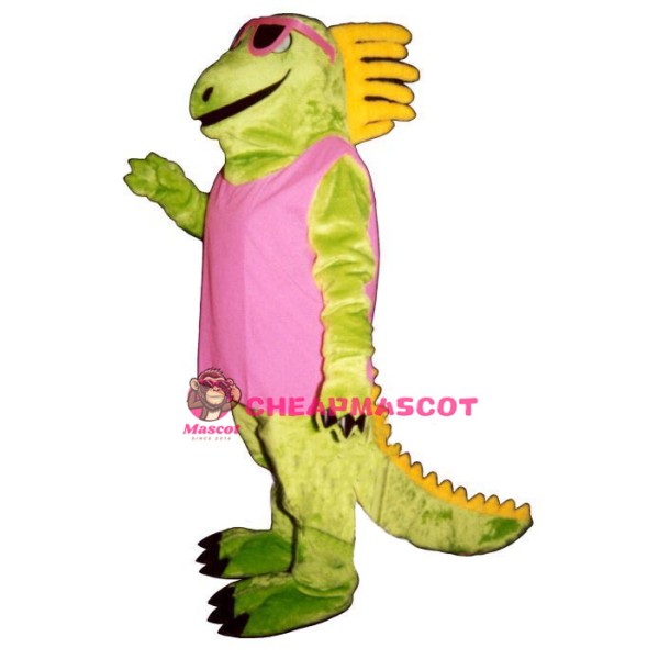Irma Iguana w-Dress & Sunglasses Lightweight Mascot Costume