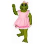Fern Frog w-Apron & Bow Lightweight Mascot Costume