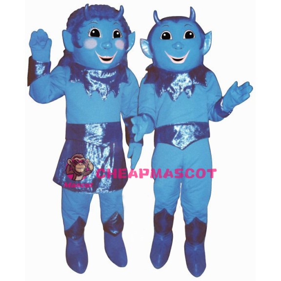 Girl Blue Devil Lightweight Mascot Costume