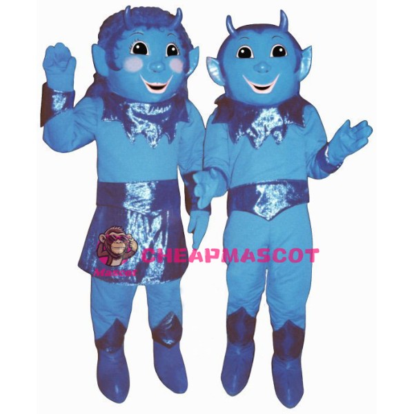 Girl Blue Devil Lightweight Mascot Costume