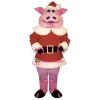 Hog w- Santa Coat & Hat Lightweight Mascot Costume