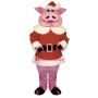 Hog w- Santa Coat & Hat Lightweight Mascot Costume